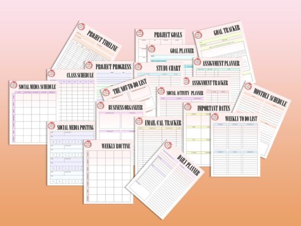 Pomodoro Planner Productivity Printable Study Session Time Tracker Task Planner TimeBoxing Digital Download Project Planner To Do List - Image 2