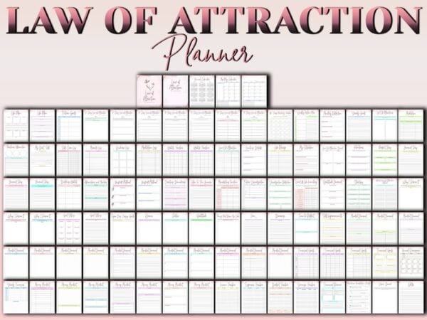 Law of Attraction Planner | Manifestation Journal | Law of Attraction Journal | Spiritual Planner | Abundance Printable | Digital Download - Image 5