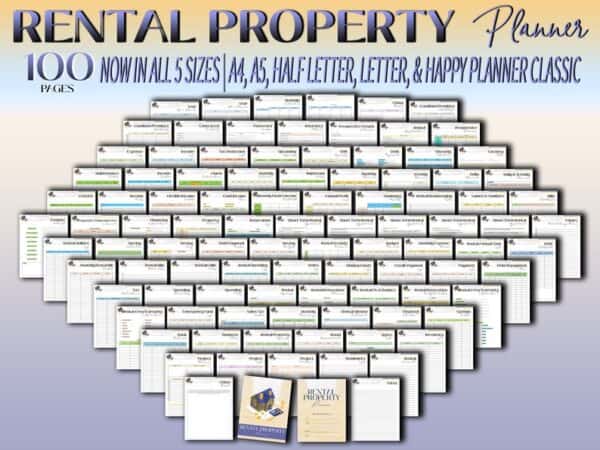 Rental Property Management Real Estate Investment Property Income Property Passive Income Small Business Planner Printable Digital WFH