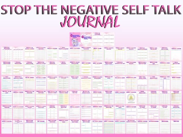 Mental Health Planner Self Care Journal Anxiety Self Love Wellness Self Care Stop Negativity Positivity Printable Digital Download Life - Image 5