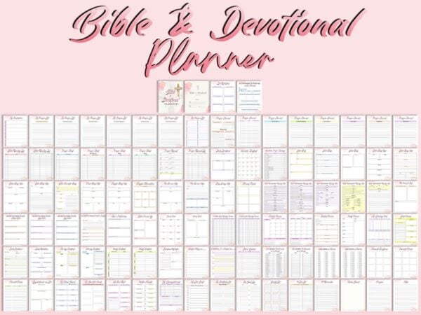 Faith Planner Bible Journal Printable Devotional Planner Bible Study Prayer Sermons Notes Scriptures Devotional Verses Digital Download - Image 6