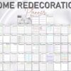 Home Decor Planner Home Decoration Redecoration Renovation Beautification Planner Printable Declutter Organizing Home Management Classic - Image 4