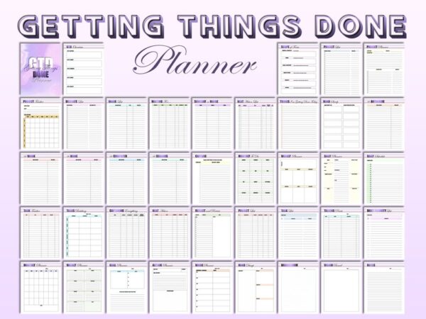 Getting Things Done Planner GTD Daily Tasks Manager Productivity Planner Printable Daily Tasks Tracker Digital Download Project Planner - Image 5