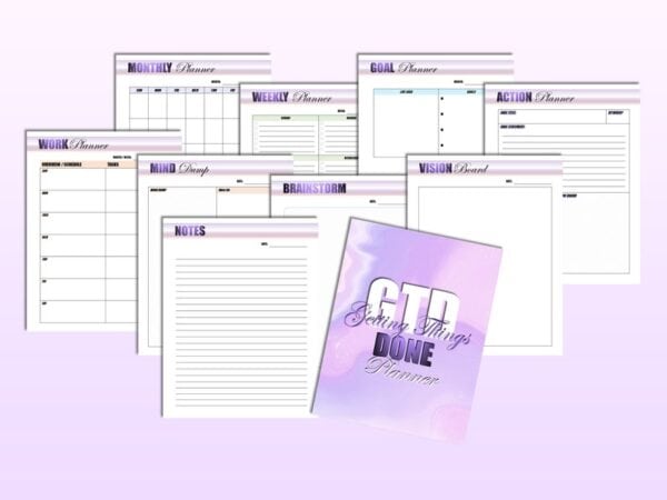 Getting Things Done Planner GTD Daily Tasks Manager Productivity Planner Printable Daily Tasks Tracker Digital Download Project Planner - Image 4