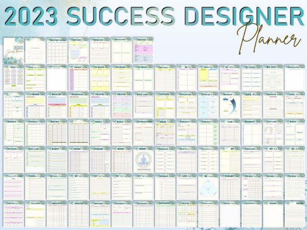 Success 2023 Planner Calendar Daily Goals Tracker Productivity Life Project Printable Digital Download Challenge Monthly Weekly Hourly - Image 7