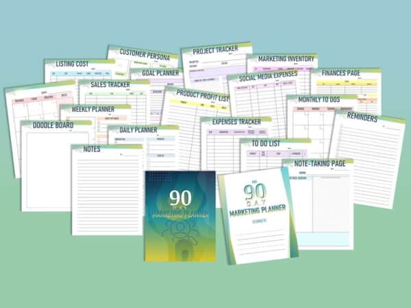 90 Day Marketing Planner Social Media Workbook for Small Businesses - Image 7