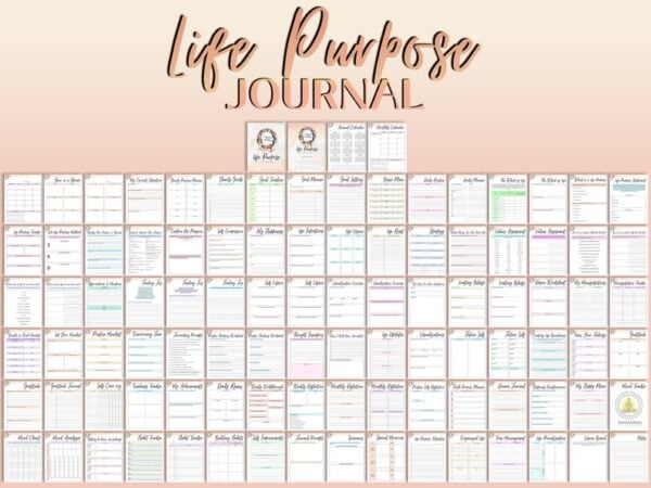 Life Purpose Planner Self Care Journal Live Life Purposefully Find Your Passion Life Binder Printable Digital Download - Image 2