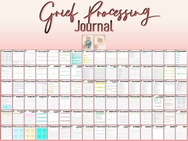 Grief Processing Journal Mood Tracker Anxiety Planner Depression Therapy Printable Mental Health Digital Download PTSD Social Anxiety - Image 7