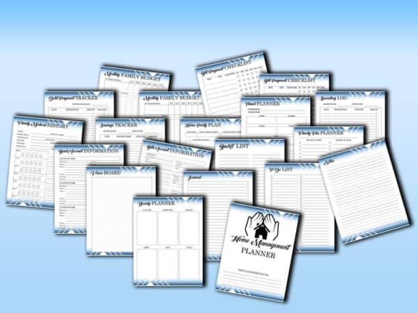 Home Management Planner UPDATED Printable Home Organizing Checklist Household Family Planner Classic Happy PDF Inserts A4 A5 Letter Half - Image 2