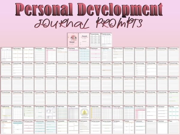 Personal Development Journal Personal Growth Life Planner Printable Mental Health Self Care Self Help Love Mindset Goals Digital Download - Image 2