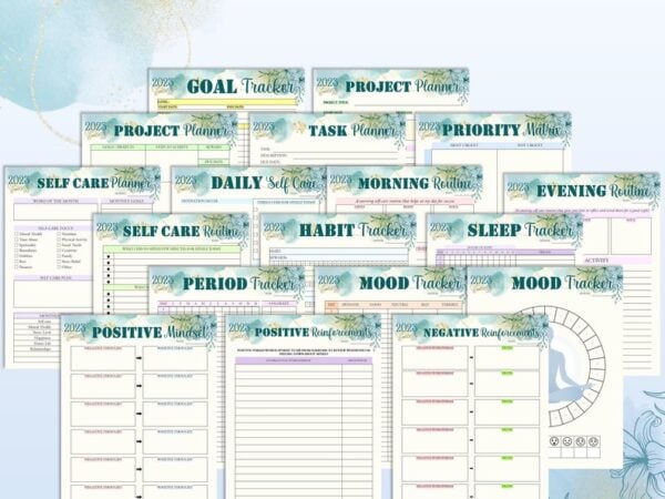 Success 2023 Planner Calendar Daily Goals Tracker Productivity Life Project Printable Digital Download Challenge Monthly Weekly Hourly - Image 3