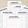 Food Diary Food Journal Meal Planner Printable Fitness Monthly Weekly Digital Menu Recipe Grocery Mindful Eating Breakfast Lunch Dinner - Image 3
