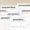Food Diary Food Journal Meal Planner Printable Fitness Monthly Weekly Digital Menu Recipe Grocery Mindful Eating Breakfast Lunch Dinner - Image 4