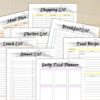 Food Diary Food Journal Meal Planner Printable Fitness Monthly Weekly Digital Menu Recipe Grocery Mindful Eating Breakfast Lunch Dinner - Image 5