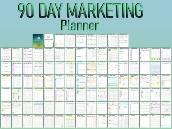 90 Day Marketing Planner Social Media Workbook for Small Businesses - Image 4