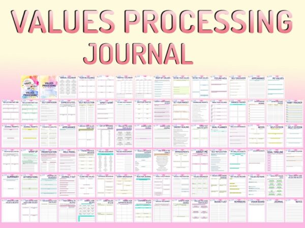 Values Processing Kit Self Care Self Confidence Journal Self Discovery Core Shadow Work Printable Self Esteem Mental Health Digital Download - Image 7