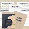 Food Diary Food Journal Meal Planner Printable Fitness Monthly Weekly Digital Menu Recipe Grocery Mindful Eating Breakfast Lunch Dinner - Image 7