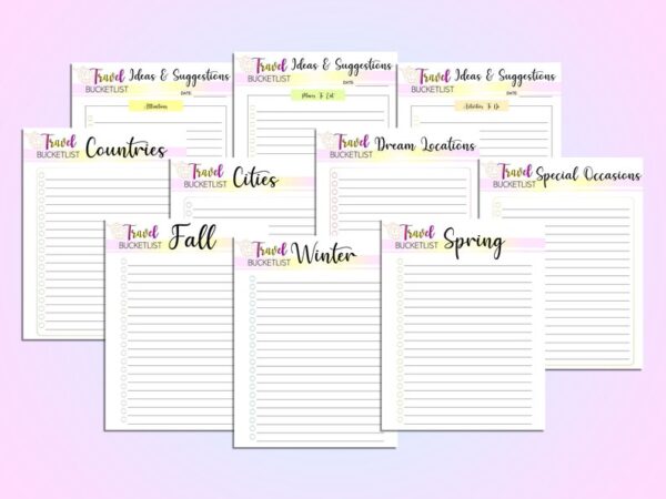 Travel Itinerary Trip Planner Vacation Diary Cruise Journal Printable Digital Download Holiday Budget Organizer Checklist Road Trip Guide - Image 6