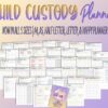 Child Custody Planner Child Sharing Divorce Child Support Court Appoint Coparenting Counseling Visitation Journal Printable Digital Download