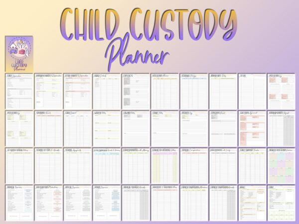 Child Custody Planner Child Sharing Divorce Child Support Court Appoint Coparenting Counseling Visitation Journal Printable Digital Download - Image 6