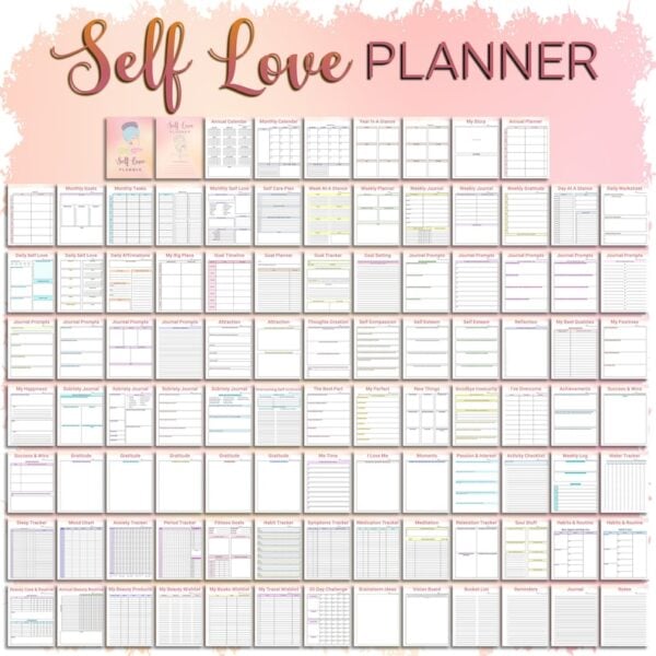 Self Compassion Planner Inner Healing Self Love Kindness Journal Self Care Mindfulness Wellbeing Positivity Anti Anxiety Self Reflection - Image 2