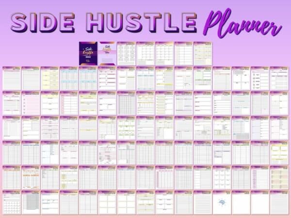 Side Hustle Planner Freelance Small Business Printable Entrepreneur Budget Goals Roadmap Digital Work from Home Side Job Social Media Orders - Image 4