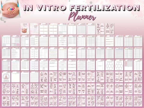 IVF Planner TTC Journal Fertility Journey Infertility Organizer Pregnancy Printable Maternity Digital Download Baby Expecting New Mom - Image 3