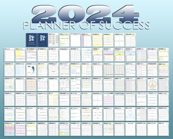 2024 Planner of Success, Productivity Planner, Goal & Habit Tracker Printable, Goodnotes Planner, Life Planner, Daily Weekly Monthly Planner - Image 2