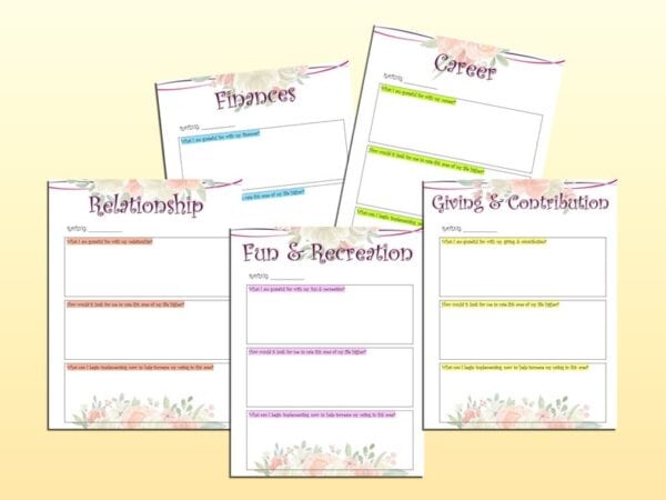 Goals Planner Printable Life Productivity Digital Finances Career Relationships Slay Your Goals Setting Habit Tracker Yearly Monthly Weekly - Image 2