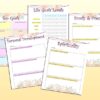 Goals Planner Printable Life Productivity Digital Finances Career Relationships Slay Your Goals Setting Habit Tracker Yearly Monthly Weekly - Image 3