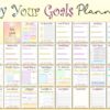 Goals Planner Printable Life Productivity Digital Finances Career Relationships Slay Your Goals Setting Habit Tracker Yearly Monthly Weekly - Image 4