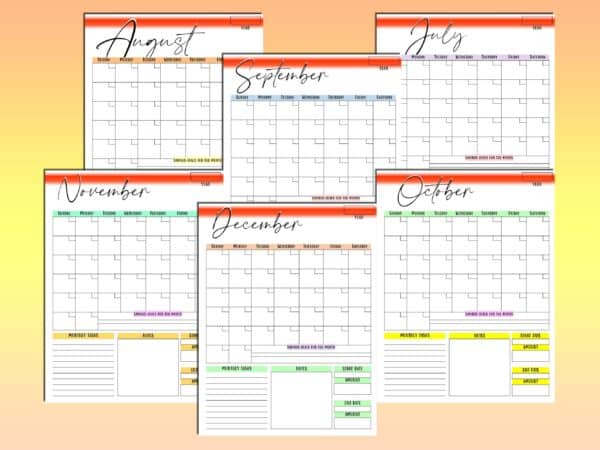 Savings Planner Printable Finance Digital Download Bill Tracker Tracker Money Planner Classic Happy PDF Inserts A4 A5 Letter Half