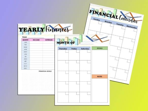 Financial Planner Printable Finance Digital Download Monthly Budget Expense Tracker Money Bill Pay Classic Happy PDF Inserts A4 Letter Half