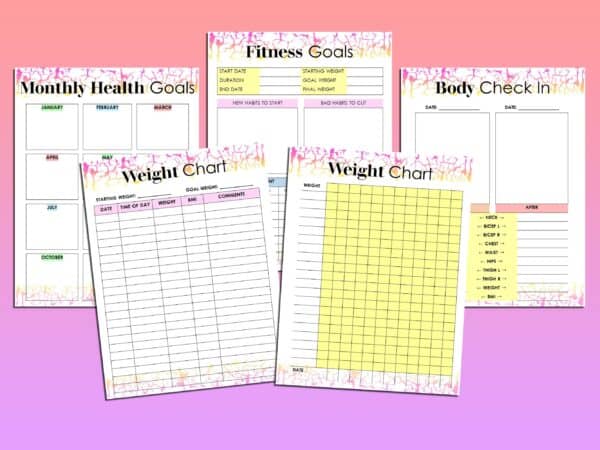 Fitness Planner Printable Workout Tracker Digital Download Passion Planner Classic Happy PDF Inserts A4 A5 Letter Half