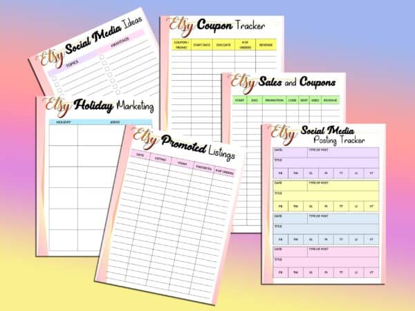 Ultimate Etsy Success Planner Printable Etsy Shop Business Planner Digital Download Etsy Seller Classic Happy PDF Inserts A4 A5 Letter Half