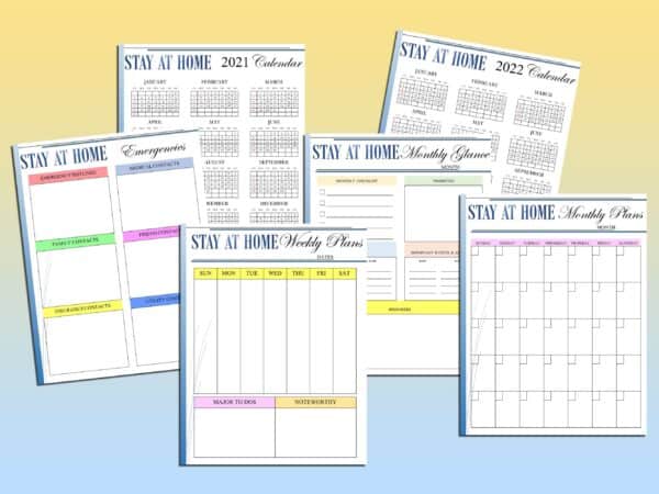 Household Planner Printable Home Management Digital Download Household Stay at Home Classic Happy PDF Inserts A4 A5 Letter Half