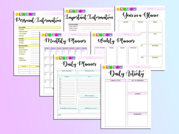 Ultimate Autism Therapy Planner ADD Aspergers Printable School Digital Download Anxiety Life Organizer Classic Happy PDF Insert A4 A5 Letter